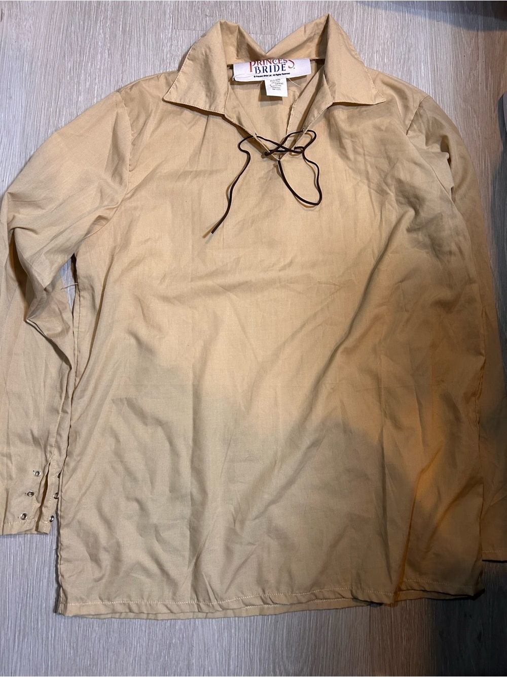 Men's Fezzik Princess Bride Tan Pullover costume Shirt